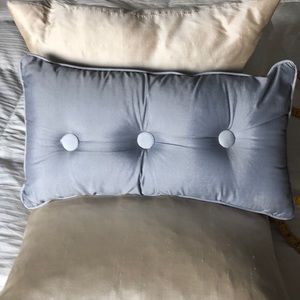Grey throw pillow